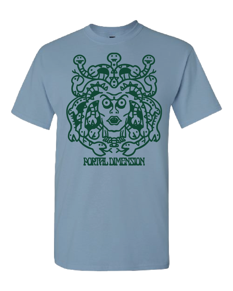 Medusa Portal Dimension Short Sleeve Shirt - Light Blue Graphic Tee