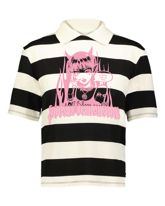 Anime Girl Cropped Polo